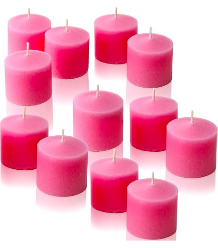 Amazon.com: Pink Rose Garden Scented Votive Candles, Set of 12